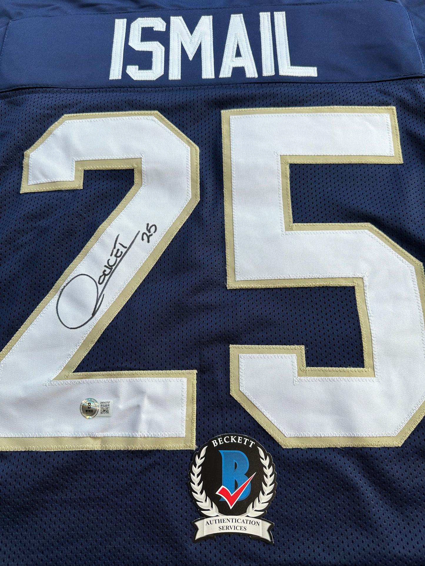 RAGHIB ROCKET ISMAIL NOTRE DAME SIGNED JERSEY Size XL COWBOYS BAS COA