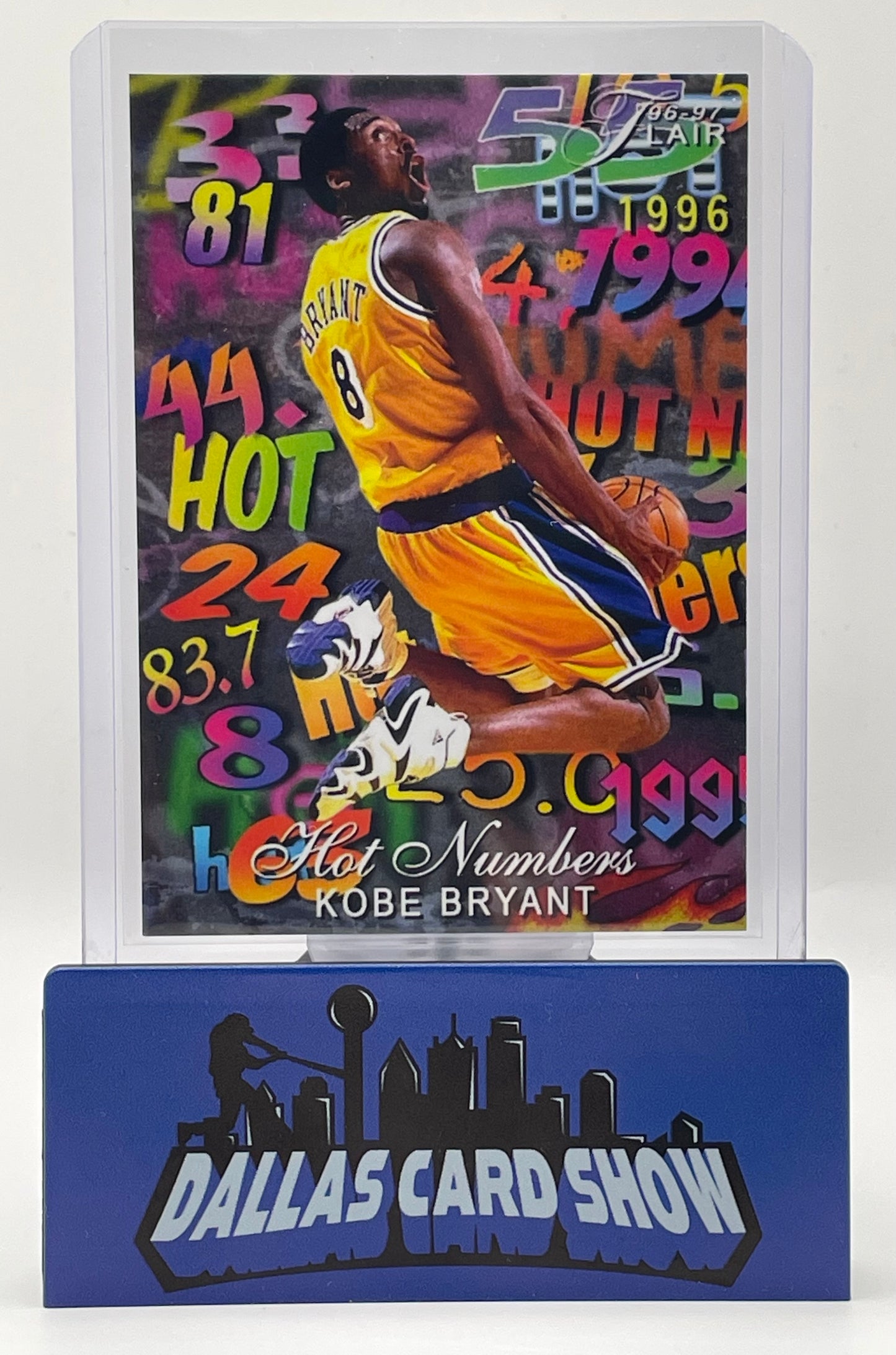1996/97 Flair Kobe Bryant "Hot Numbers" Art Card - Lakers