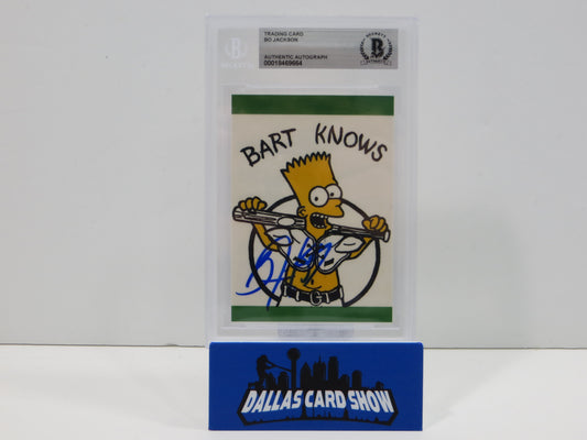 BO JACKSON SIGNED Bart Simpson Knows Bo BGS BAS SLAB Raiders Royals