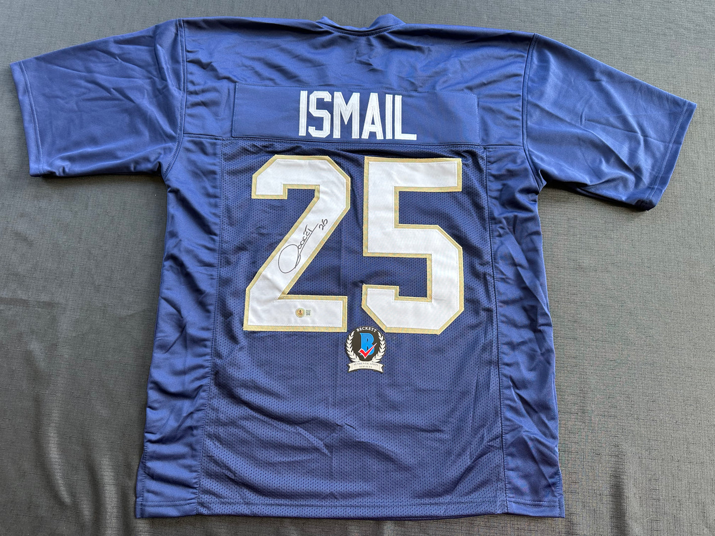 RAGHIB ROCKET ISMAIL NOTRE DAME SIGNED JERSEY Size XL COWBOYS BAS COA