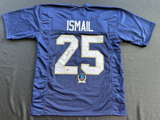 RAGHIB ROCKET ISMAIL NOTRE DAME SIGNED JERSEY Size XL COWBOYS BAS COA