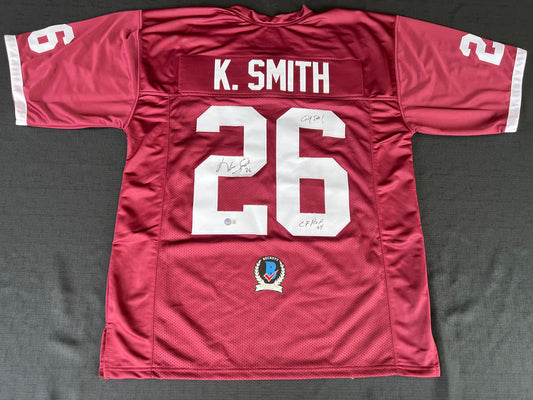 KEVIN SMITH TEXAS A&M AGGIES SIGNED JERSEY w/INSCs Dallas Cowboys 2XL BAS COA