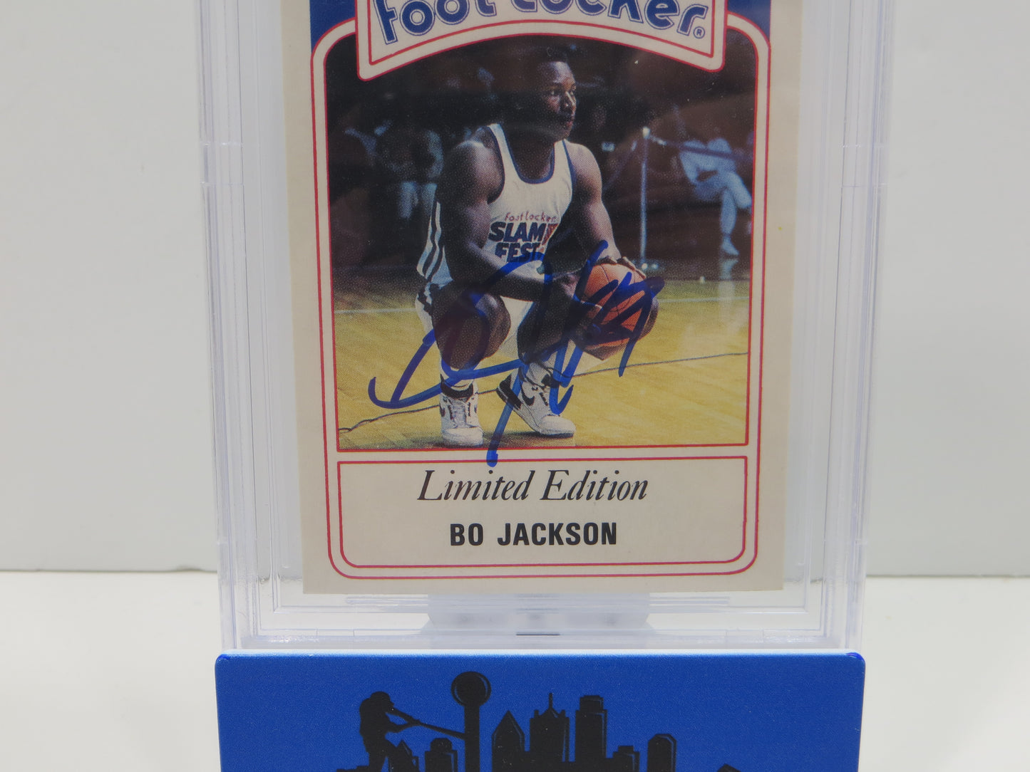 BO JACKSON SIGNED 1991 Foot Locker Slam Fest #3-2 BGS BAS SLAB AUTO 10