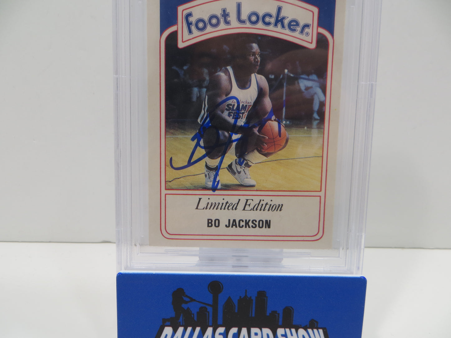 BO JACKSON SIGNED 1991 Foot Locker Slam Fest #3-2 BGS BAS SLAB AUTO 10