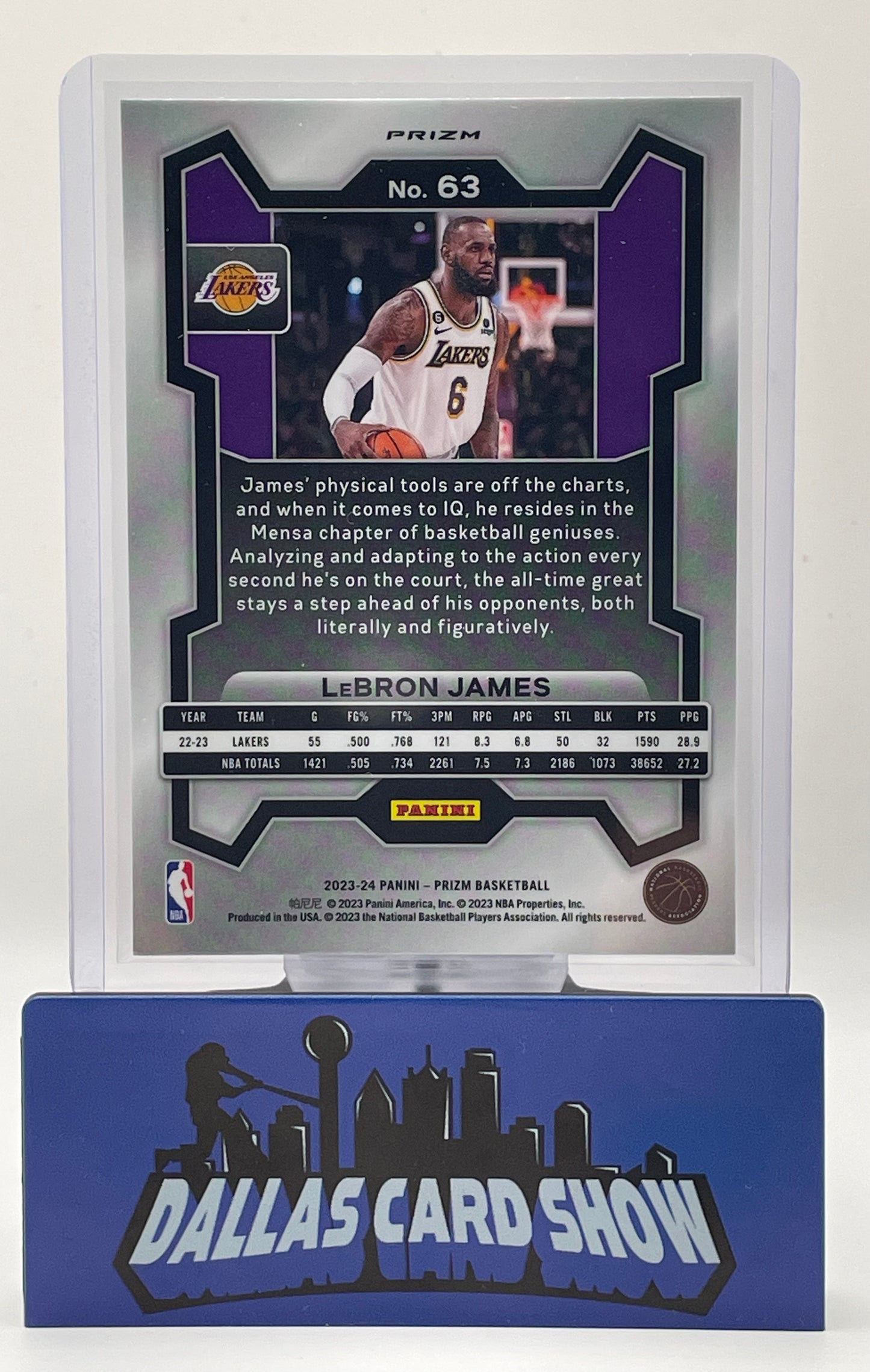 2023-24 Panini Prizm #63 Lebron James Red Sparkle