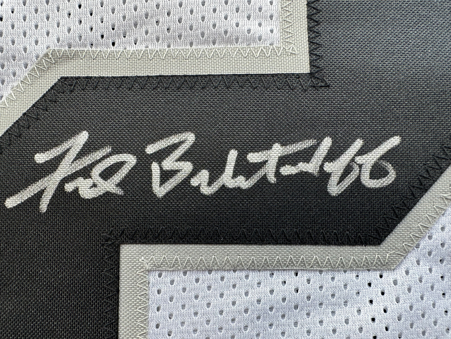 FRED BILETNIKOFF Oakland Raiders SIGNED FOOTBALL WHITE JERSEY XL FSU BAS