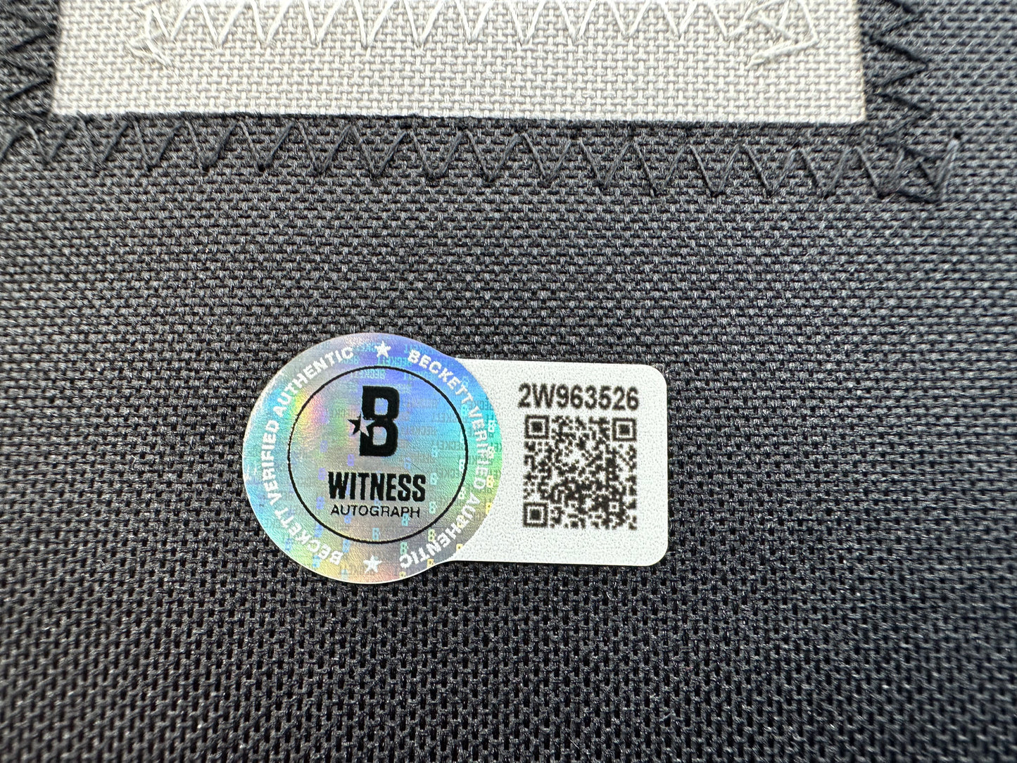 FRED BILETNIKOFF Oakland Raiders SIGNED FOOTBALL WHITE JERSEY XL FSU BAS