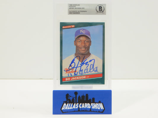 BO JACKSON SIGNED 1986 Donruss Rookies #38 XRC BGS BAS SLAB Raiders Royals