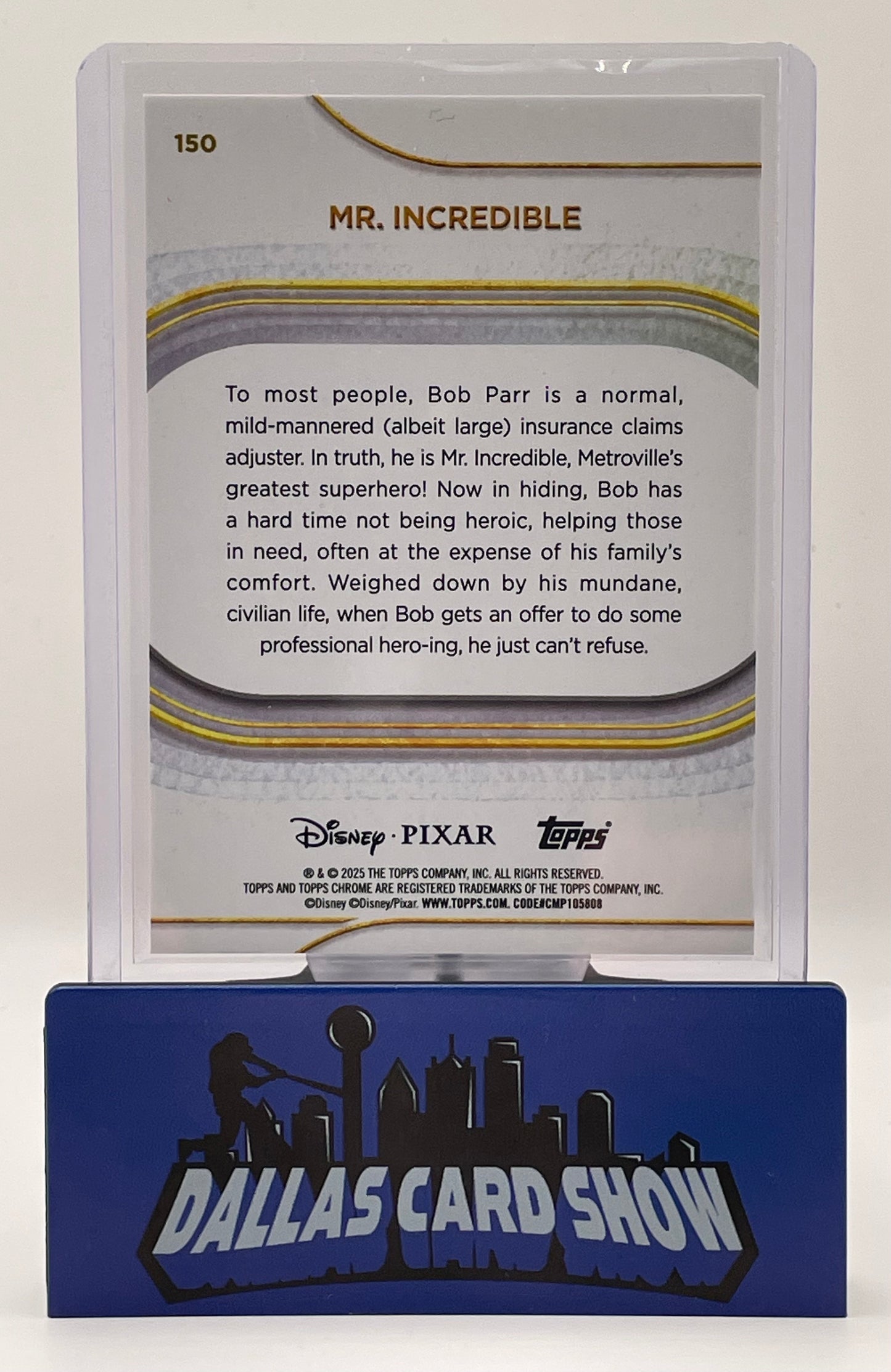 2025 Topps Chrome Disney #150 Mr.Incredible Image Variation Orange /25