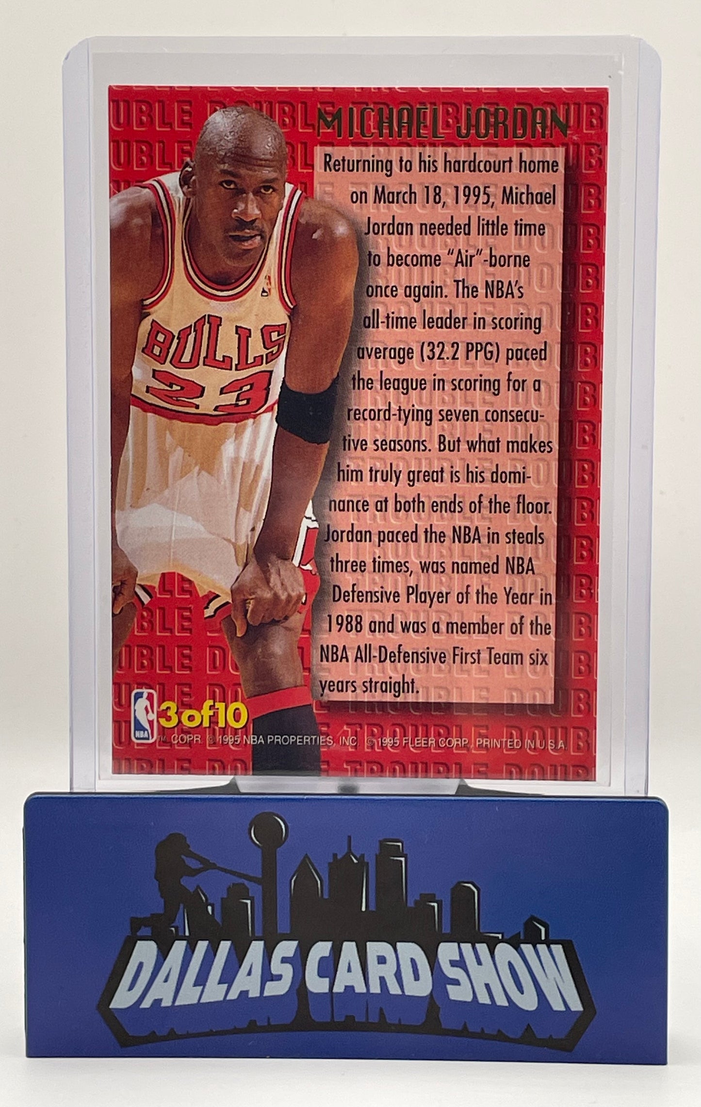 1995-96 Fleer Ultra #3 Michael Jordan Double Trouble Chicago Bulls