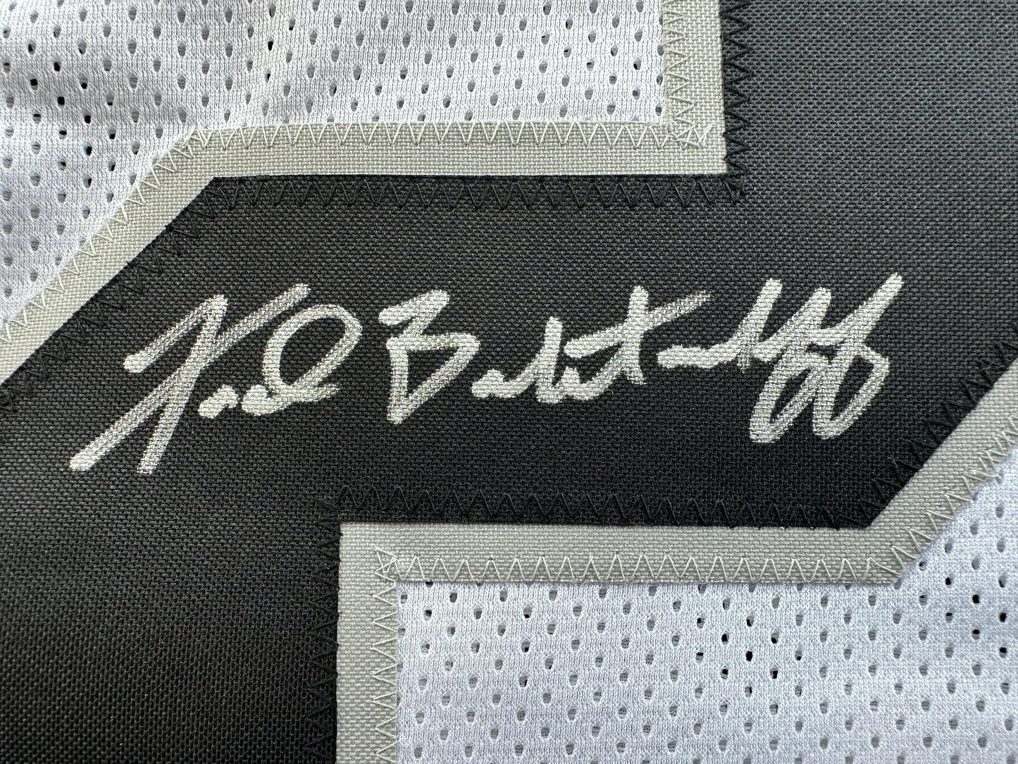 FRED BILETNIKOFF Oakland Raiders SIGNED FOOTBALL WHITE JERSEY XL FSU BAS