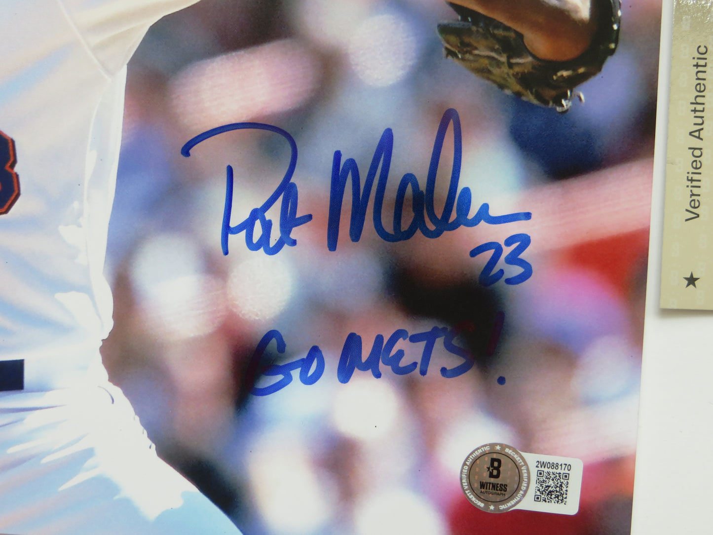 PAT PATRICK MAHOMES SR. NEW YORK METS SIGNED 8x10 PHOTO w/INSC Twins Chiefs BAS