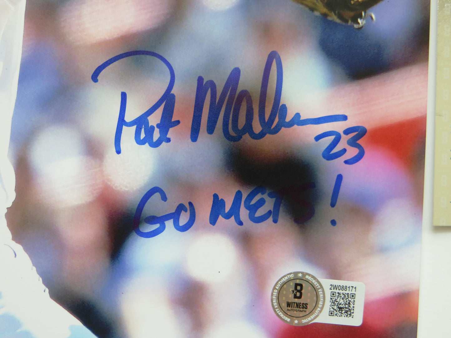 PAT PATRICK MAHOMES SR. NEW YORK METS SIGNED 8x10 PHOTO w/INSC Twins Chiefs BAS