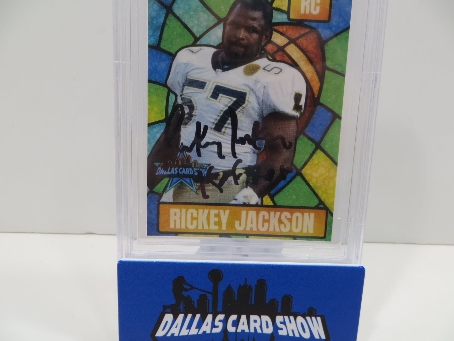 RICKEY JACKSON NEW ORLEANS SAINTS SIGNED 2025 Sept Dallas Card Show BGS BAS SLAB AUTO 10