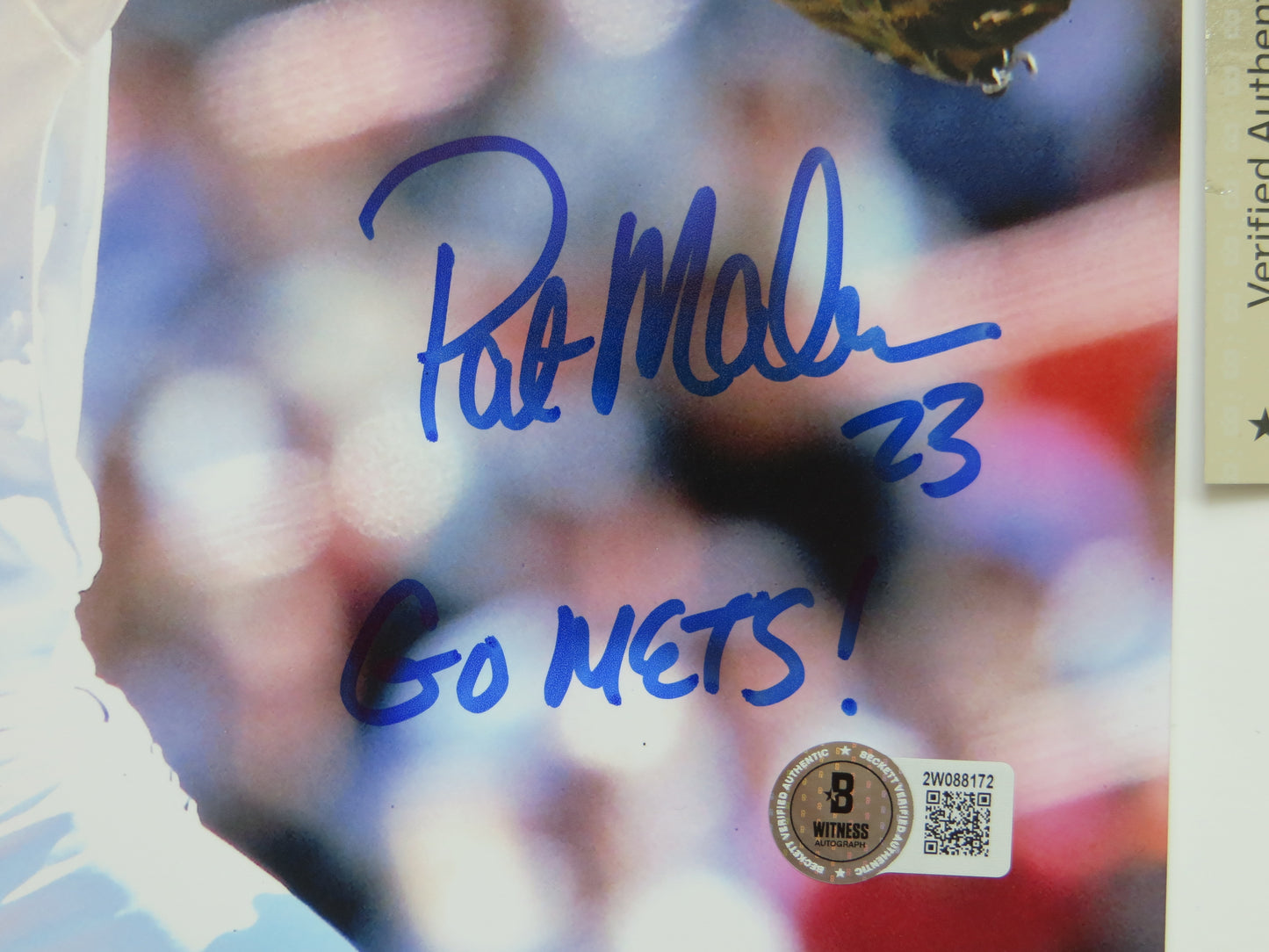 PAT PATRICK MAHOMES SR. NEW YORK METS SIGNED 8x10 PHOTO w/INSC Twins Chiefs BAS