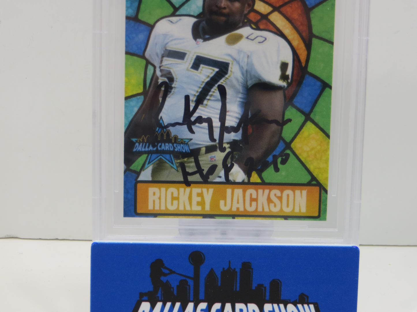 RICKEY JACKSON NEW ORLEANS SAINTS SIGNED 2025 Sept Dallas Card Show BGS BAS SLAB AUTO 10