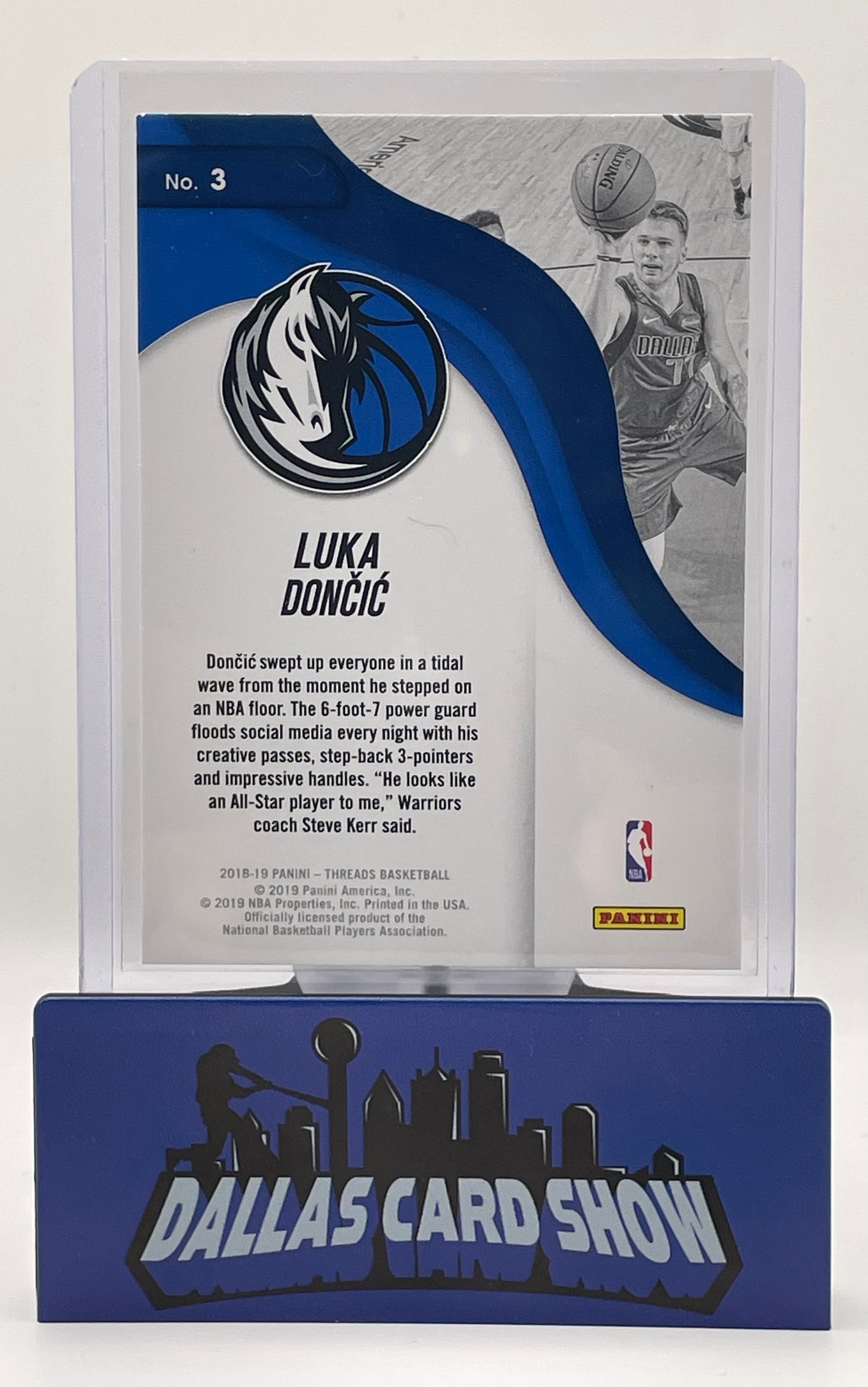 2018-19 Panini Threads #3 Luka Doncic Next Wave Rookie RC
