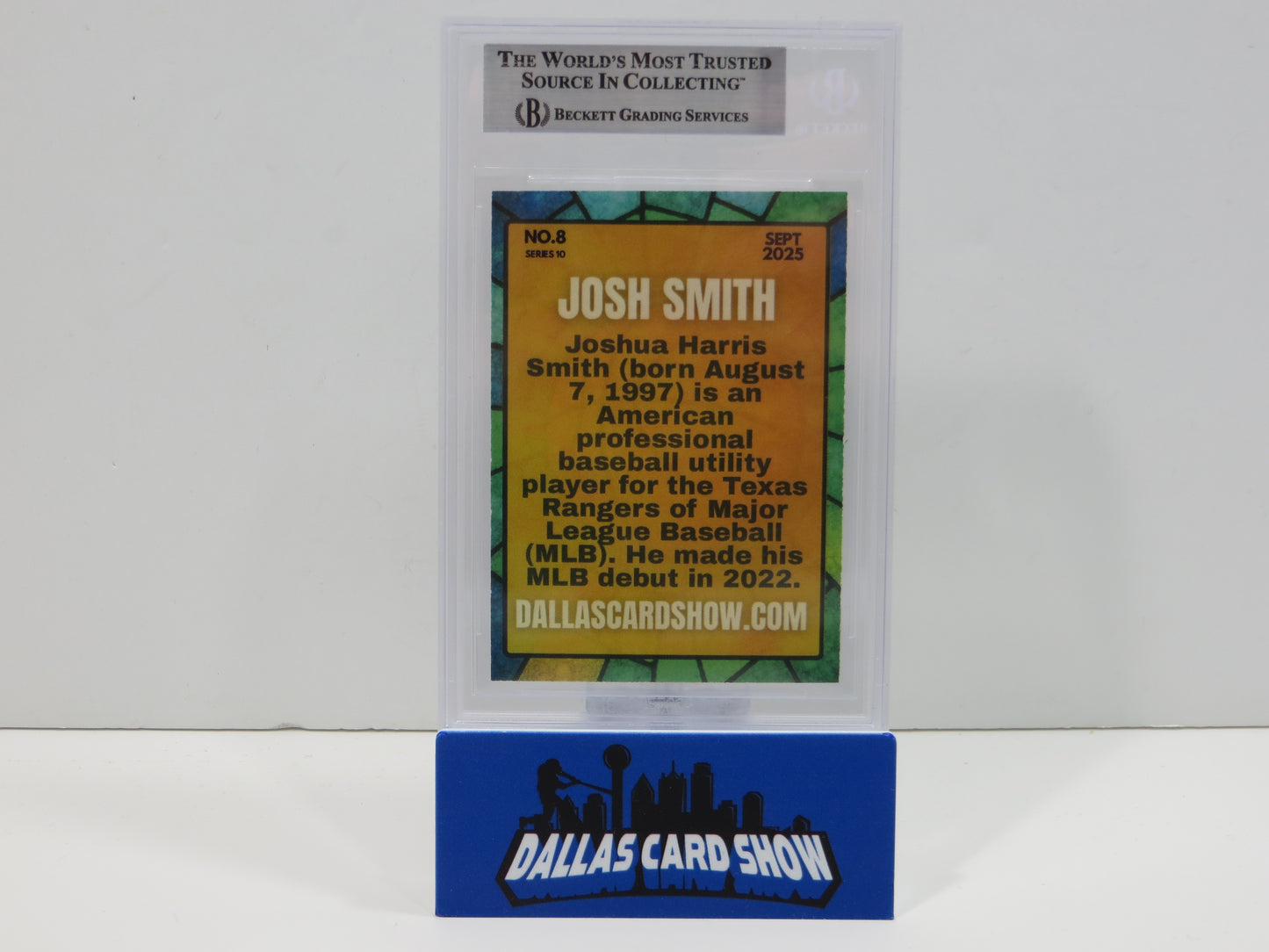 JOSH SMITH TEXAS RANGERS SIGNED 2025 Sept Dallas Card Show BGS BAS SLAB