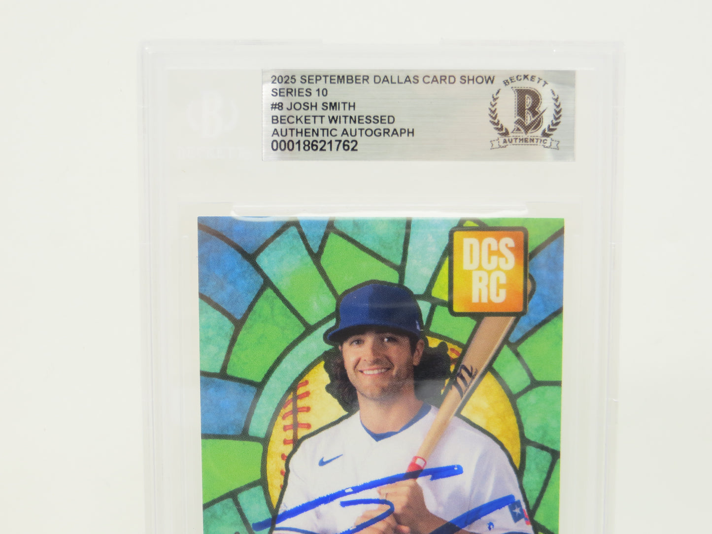 JOSH SMITH TEXAS RANGERS SIGNED 2025 Sept Dallas Card Show BGS BAS SLAB