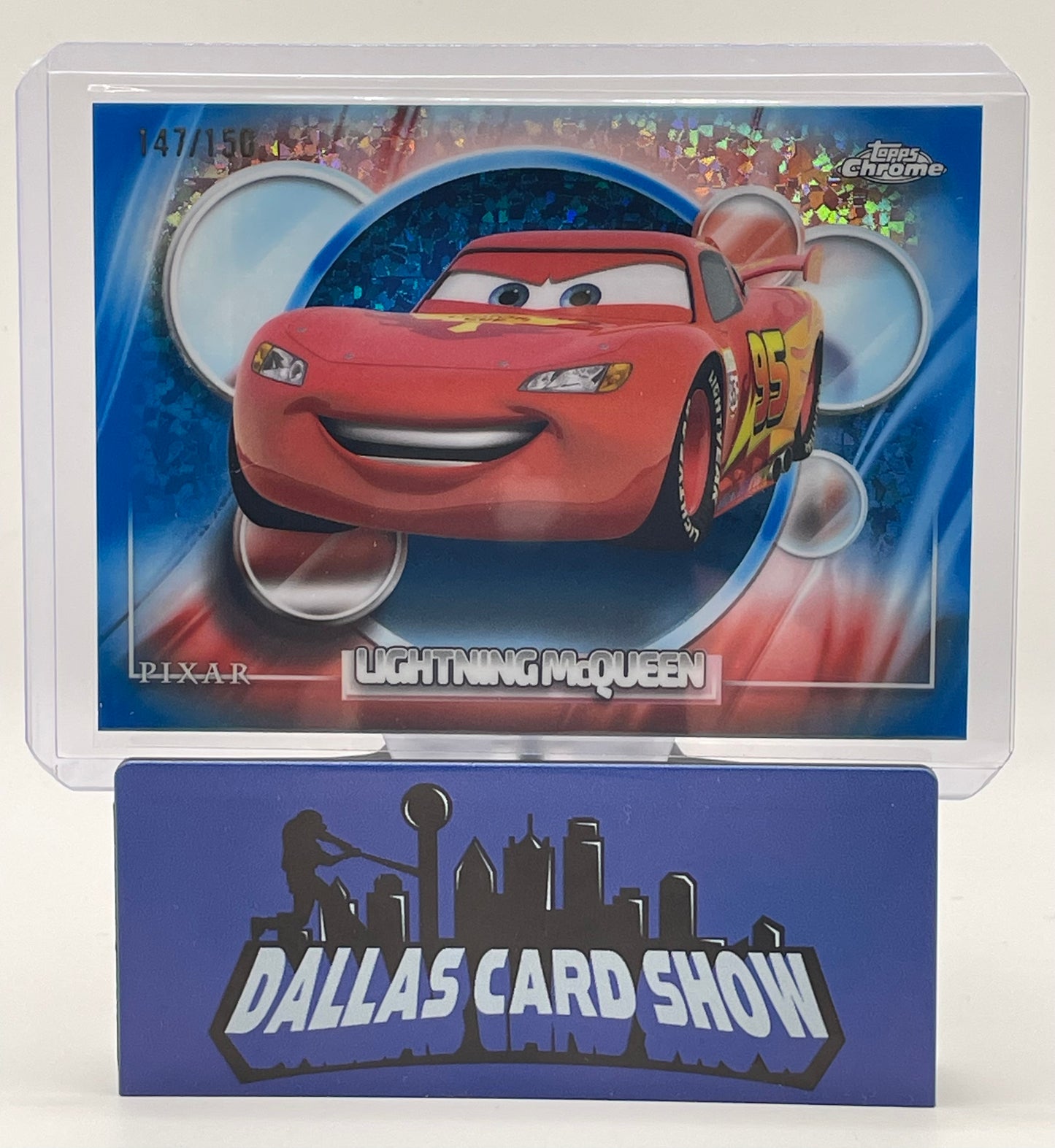 2026 Topps Chrome Disney #20 Lightning Mcqueen Blue Mini Diamond /150