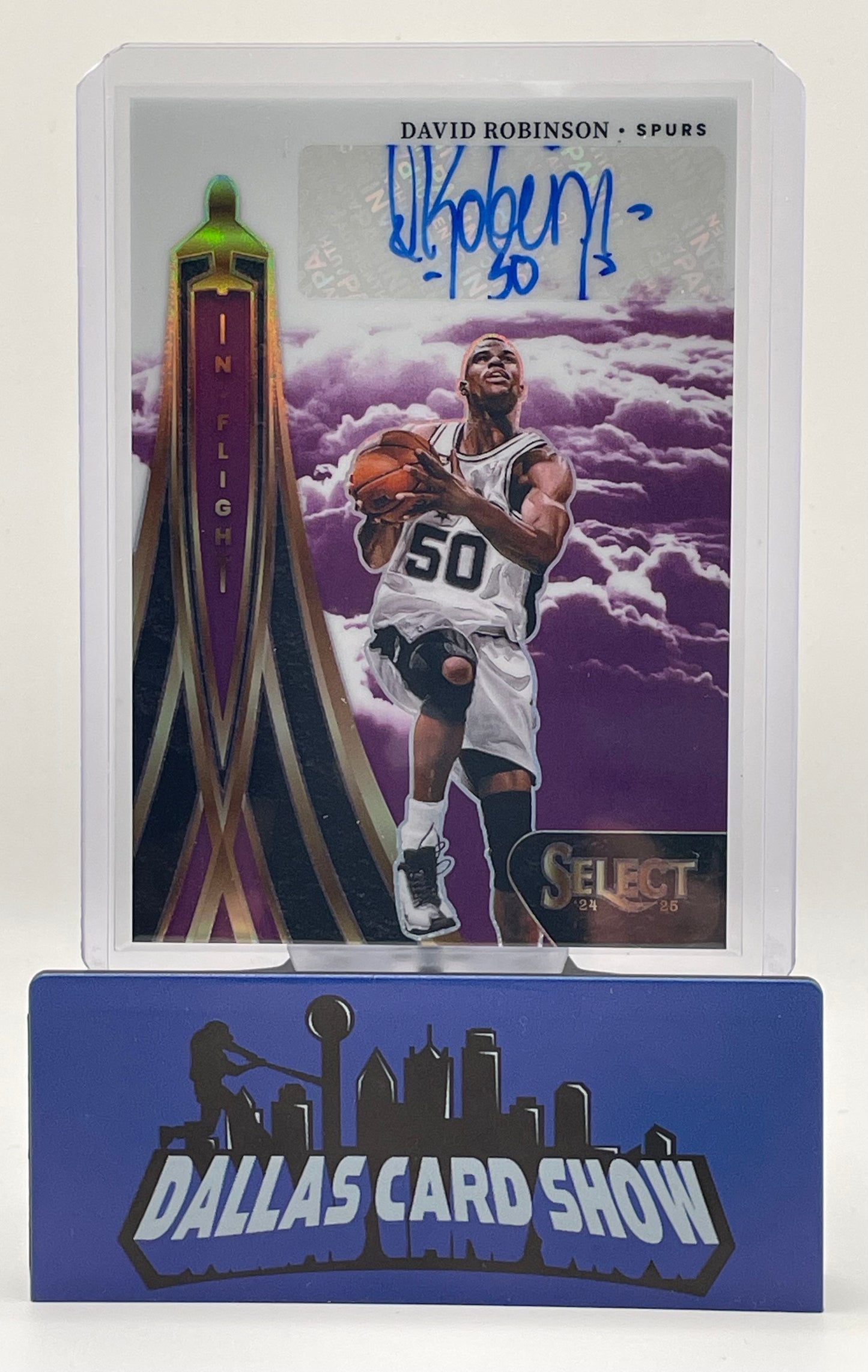 2024-25 Panini Select #IFS-ROB David Robinson In Flight Purple Signatures /75