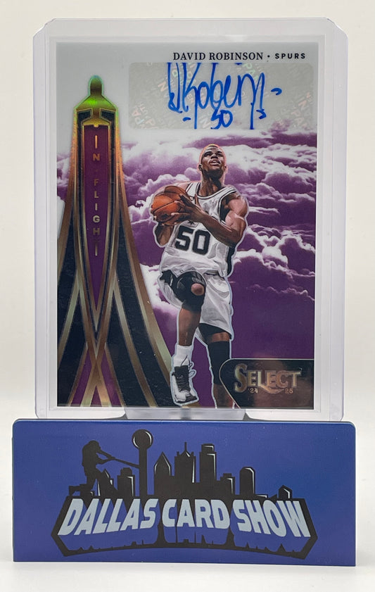 2024-25 Panini Select #IFS-ROB David Robinson In Flight Purple Signatures /75