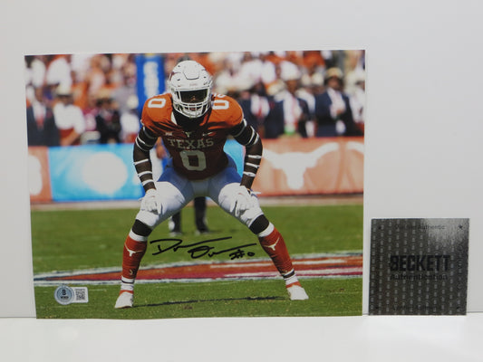 DEMARVION OVERSHOWN Texas Longhorns SIGNED Stance 8x10 PHOTO Cowboys BAS COA