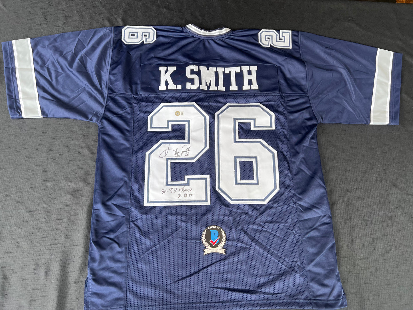 KEVIN SMITH TEXAS A&M AGGIES SIGNED JERSEY w/INSCs Dallas Cowboys 2XL BAS COA