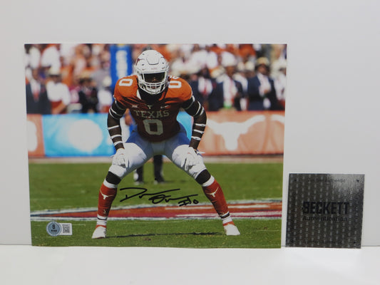 DEMARVION OVERSHOWN Texas Longhorns SIGNED Stance 8x10 PHOTO Cowboys BAS COA
