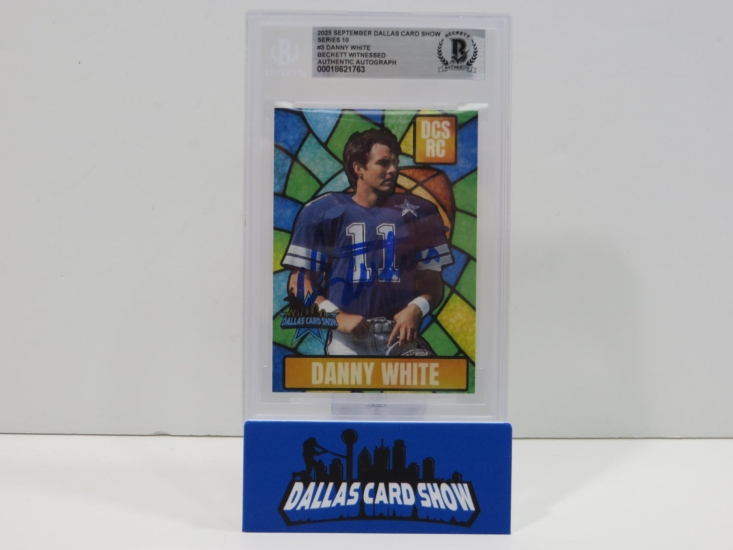 DANNY WHITE DALLAS COWBOYS SIGNED 2025 Sept Dallas Card Show BGS BAS SLAB