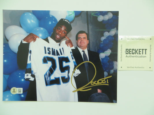 RAGHIB ROCKET ISMAIL TORONTO ARGONAUTS SIGNED 8x10 PHOTO Bruce McNall BAS
