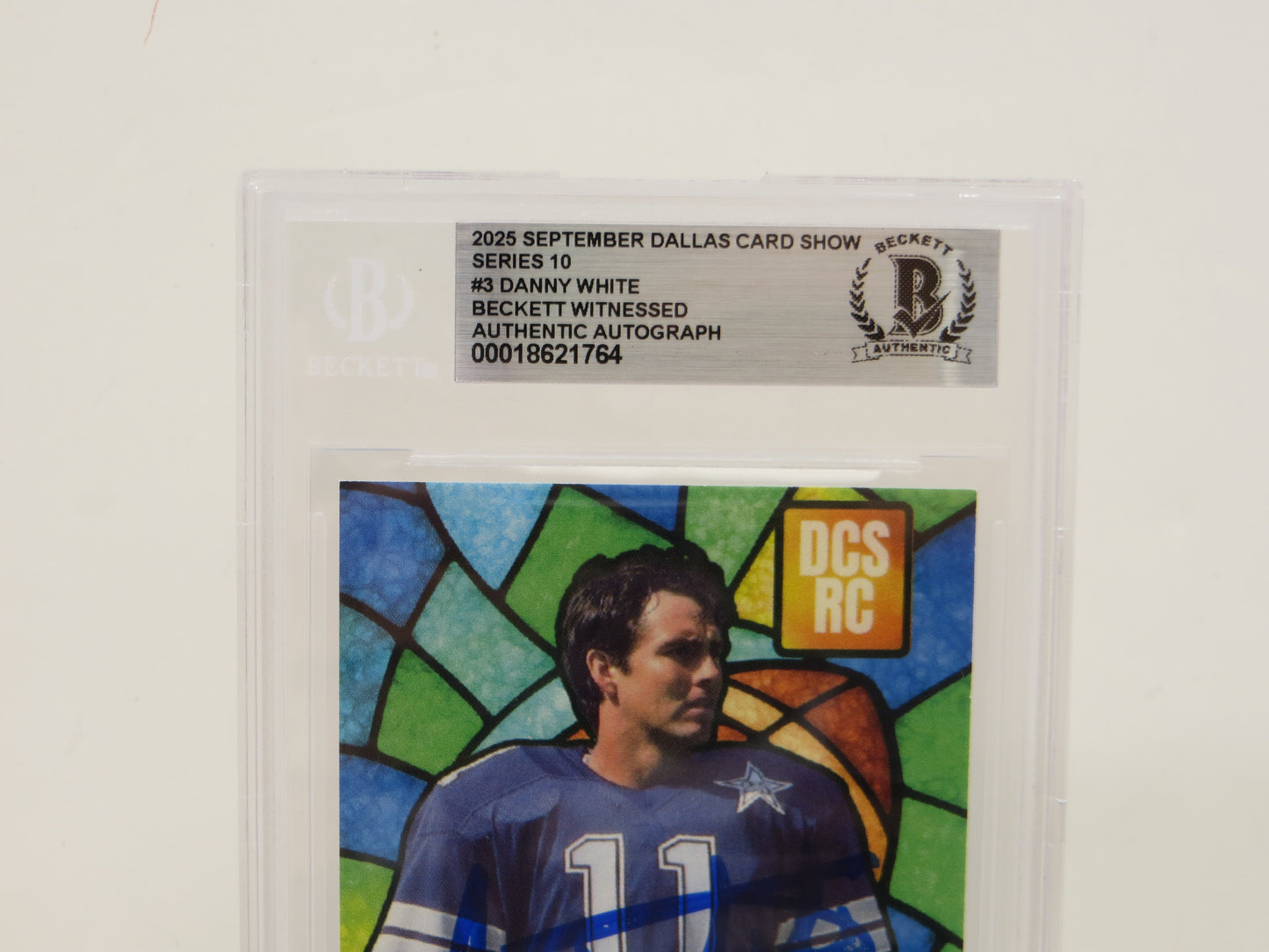 DANNY WHITE DALLAS COWBOYS SIGNED 2025 Sept Dallas Card Show BGS BAS SLAB