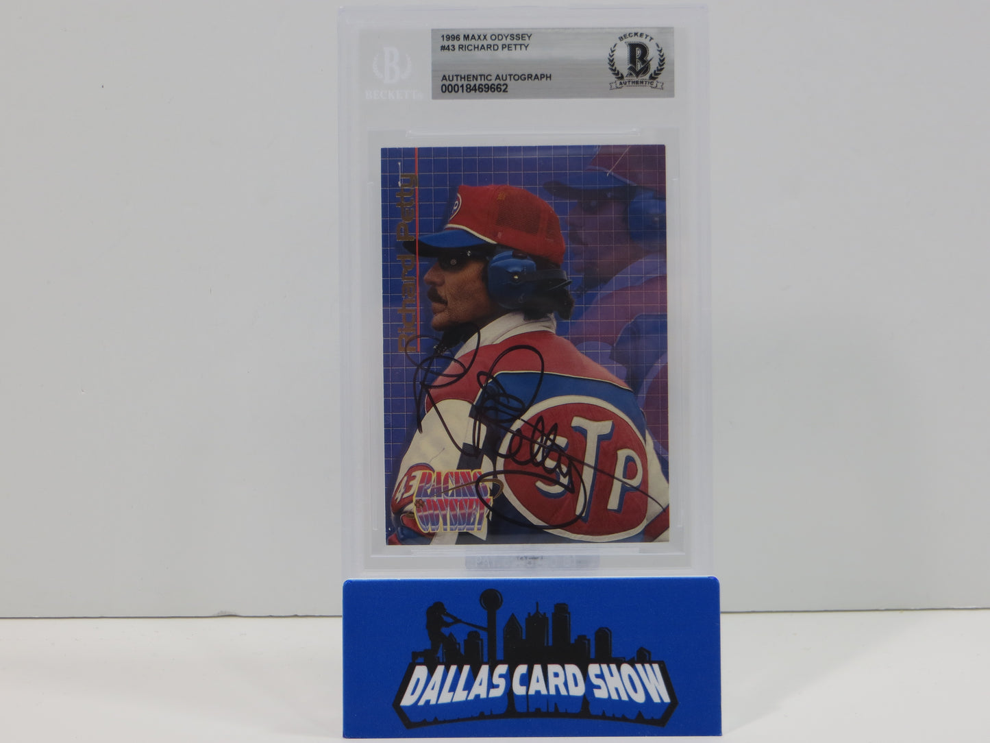 RICHARD PETTY SIGNED 1996 Maxx Odyssey #43 BGS BAS SLAB NASCAR