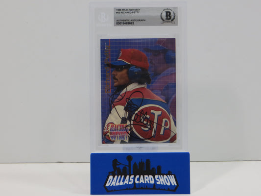 RICHARD PETTY SIGNED 1996 Maxx Odyssey #43 BGS BAS SLAB NASCAR