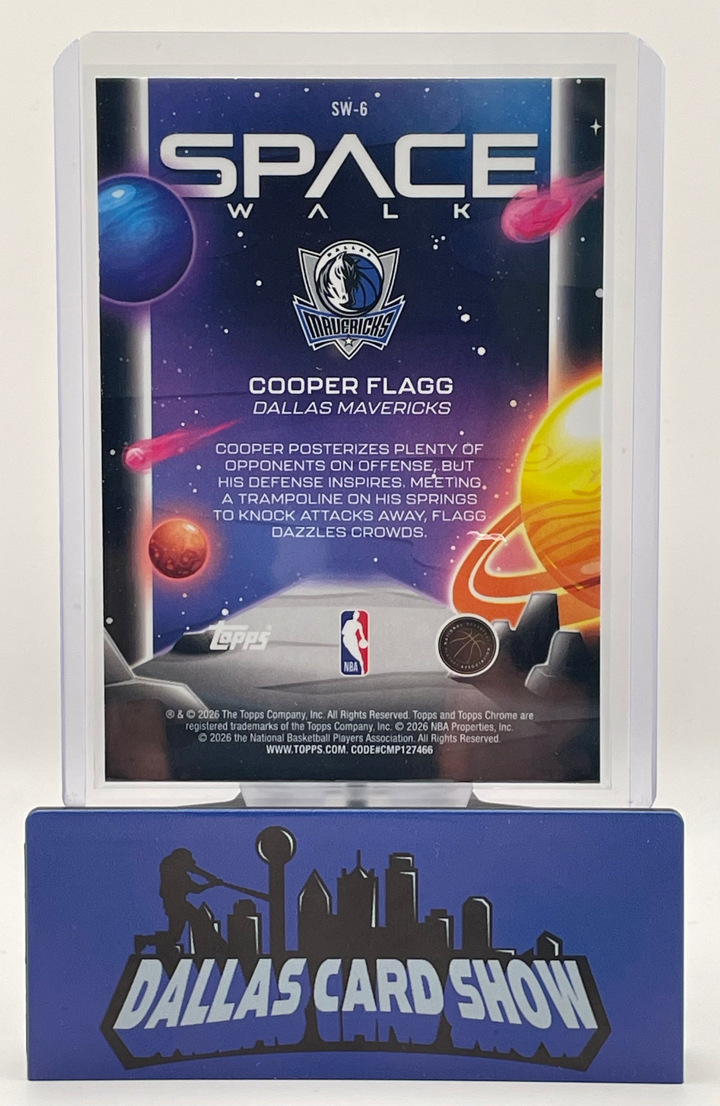 2025-26 Topps Chrome Cosmic #SW-6 Cooper Flagg Space Walk Rookie RC