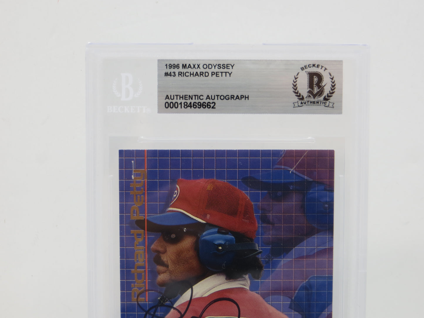 RICHARD PETTY SIGNED 1996 Maxx Odyssey #43 BGS BAS SLAB NASCAR
