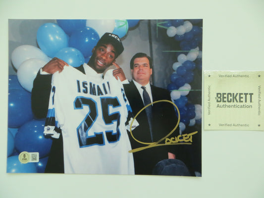 RAGHIB ROCKET ISMAIL TORONTO ARGONAUTS SIGNED 8x10 PHOTO Bruce McNall BAS
