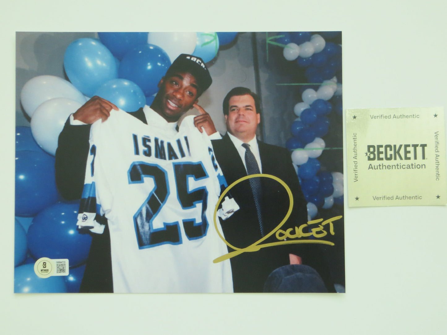 RAGHIB ROCKET ISMAIL TORONTO ARGONAUTS SIGNED 8x10 PHOTO Bruce McNall BAS