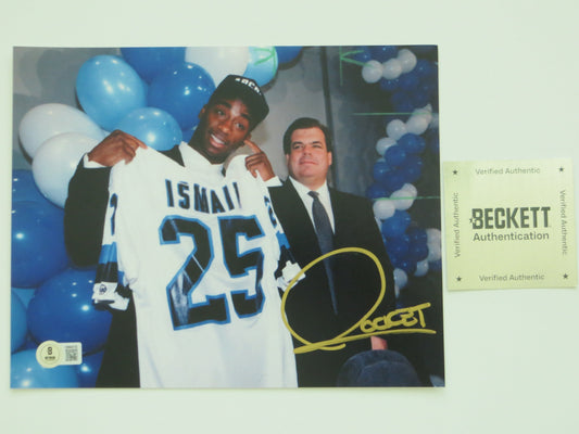 RAGHIB ROCKET ISMAIL TORONTO ARGONAUTS SIGNED 8x10 PHOTO Bruce McNall BAS
