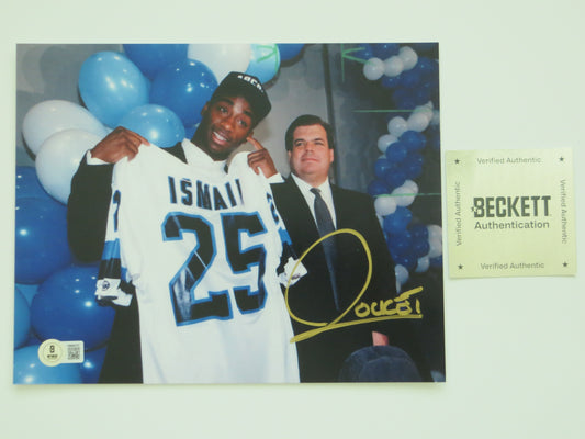 RAGHIB ROCKET ISMAIL TORONTO ARGONAUTS SIGNED 8x10 PHOTO Bruce McNall BAS