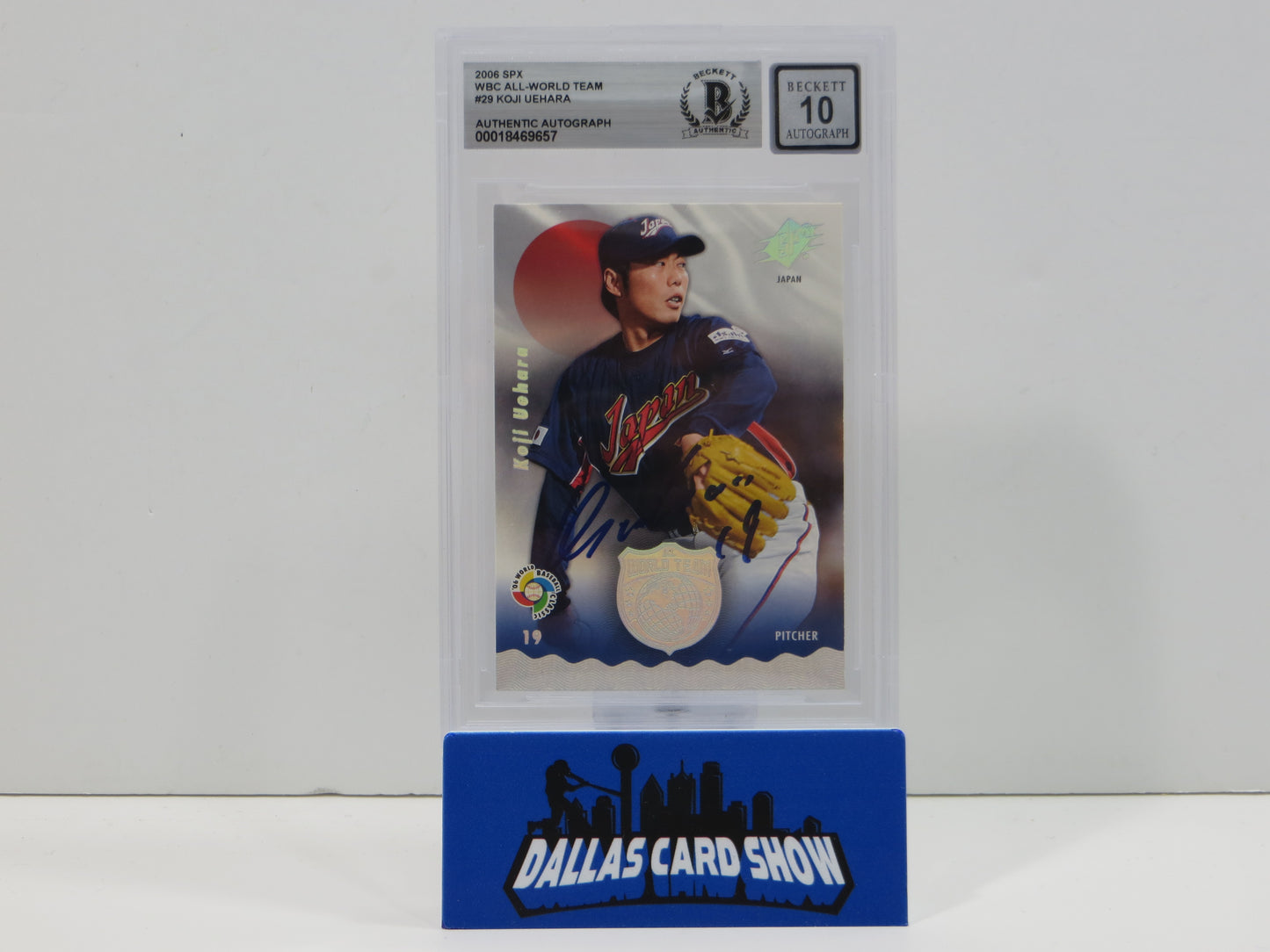 KOJI UEHARA SIGNED 2006 SPX WBC All-World Team #29 BGS BAS SLAB AUTO 10