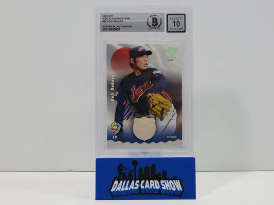 KOJI UEHARA SIGNED 2006 SPX WBC All-World Team #29 BGS BAS SLAB AUTO 10