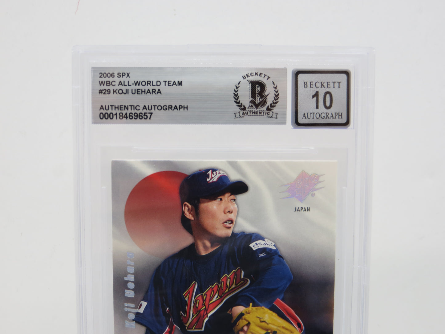 KOJI UEHARA SIGNED 2006 SPX WBC All-World Team #29 BGS BAS SLAB AUTO 10