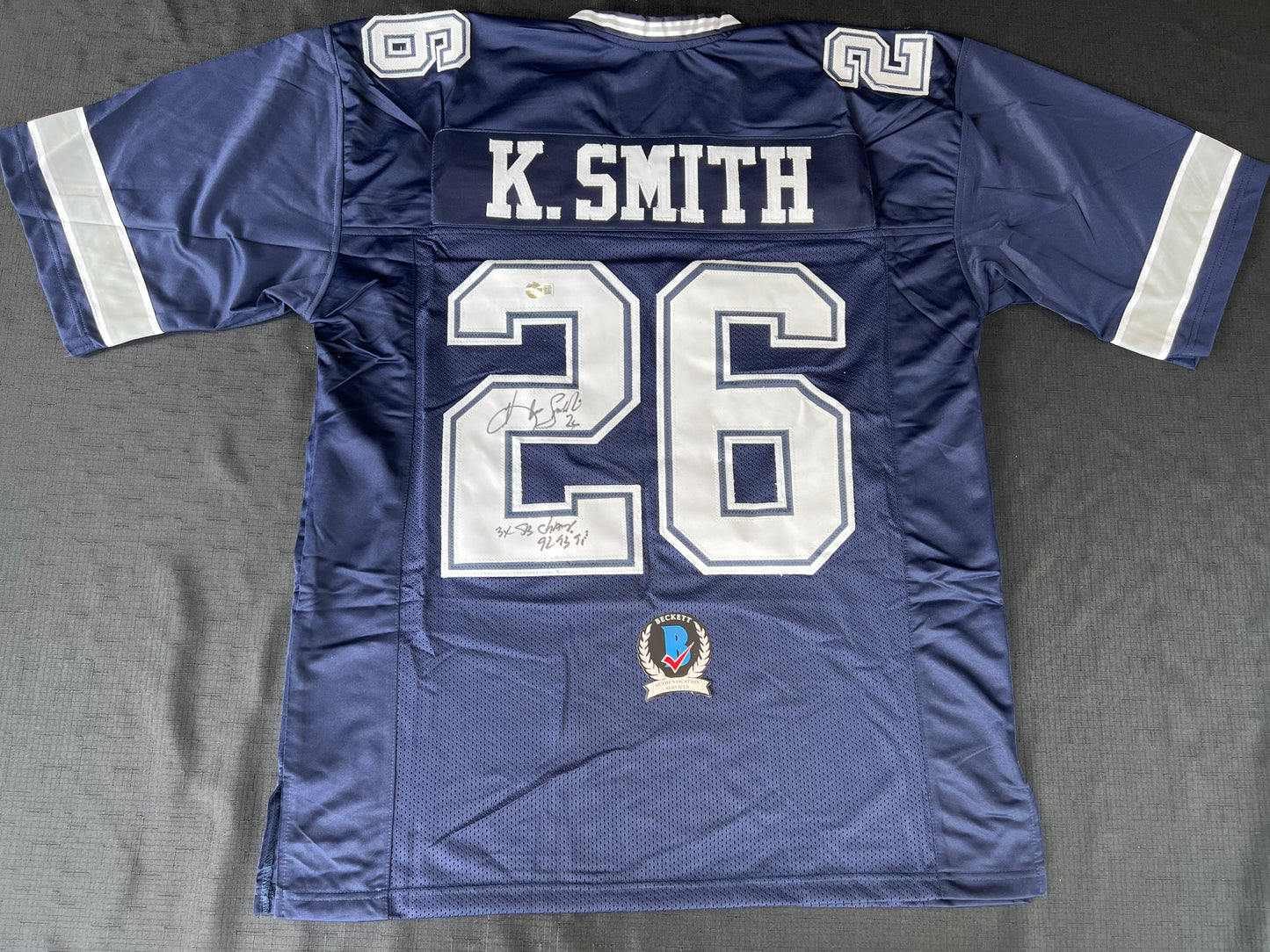 KEVIN SMITH TEXAS A&M AGGIES SIGNED JERSEY w/INSCs Dallas Cowboys XL BAS