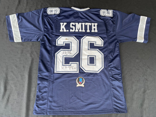 KEVIN SMITH TEXAS A&M AGGIES SIGNED JERSEY w/INSCs Dallas Cowboys XL BAS