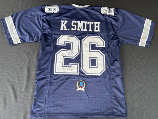 KEVIN SMITH TEXAS A&M AGGIES SIGNED JERSEY w/INSCs Dallas Cowboys XL BAS