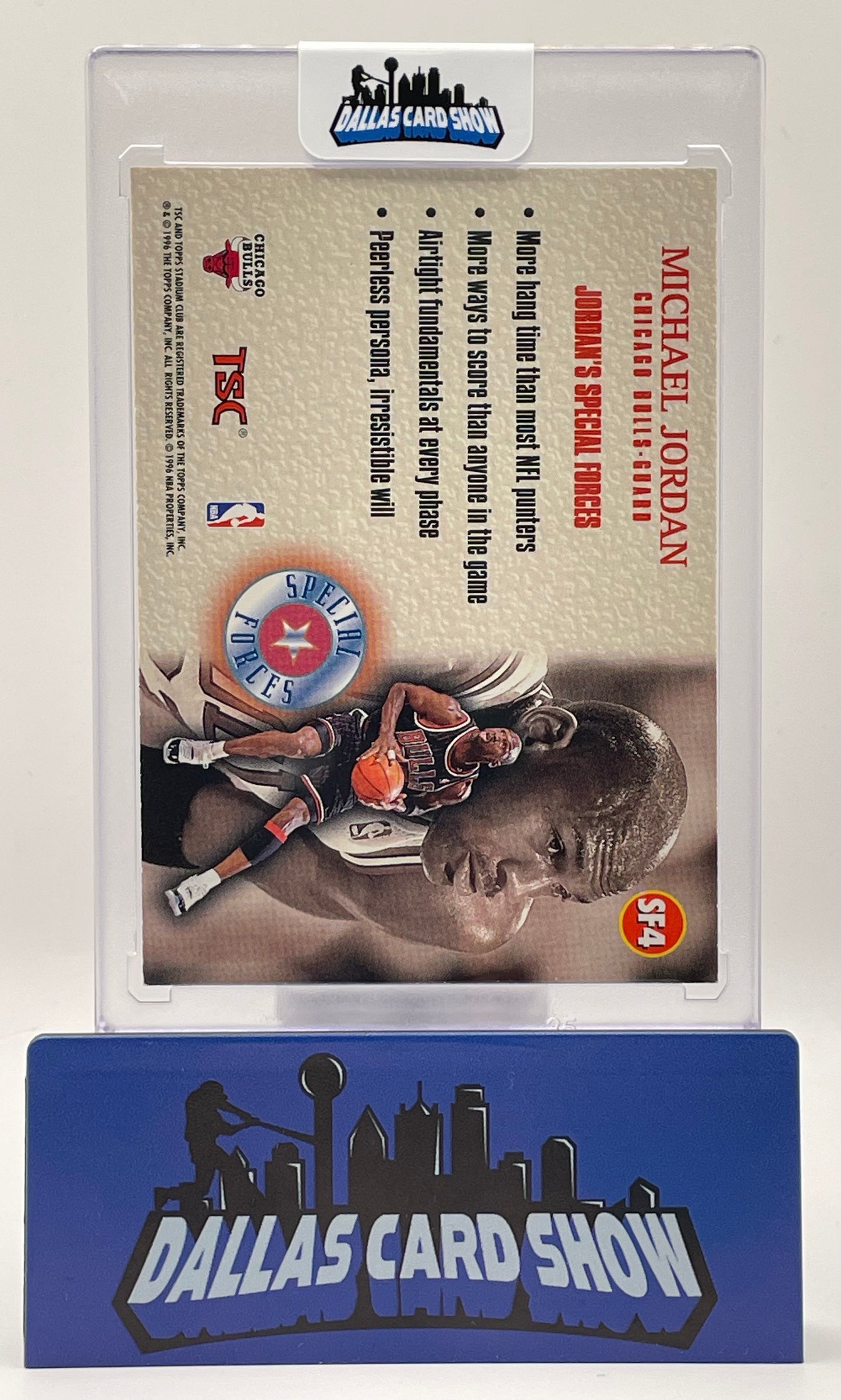 1996 Topps Stadium Club Michael Jordan Special Forces Insert SF4 Chicago Bulls