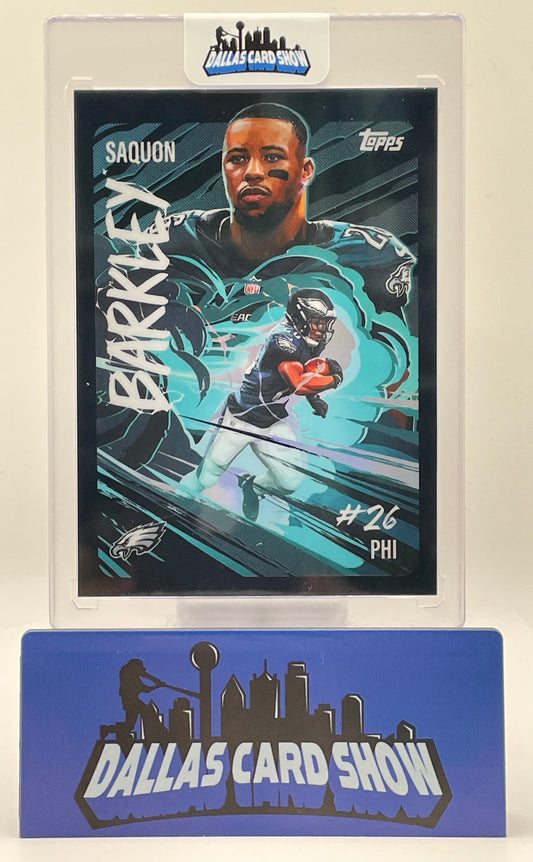 2025 Topps #UV-20 Saquon Barkley Ultra Violet Case Hit