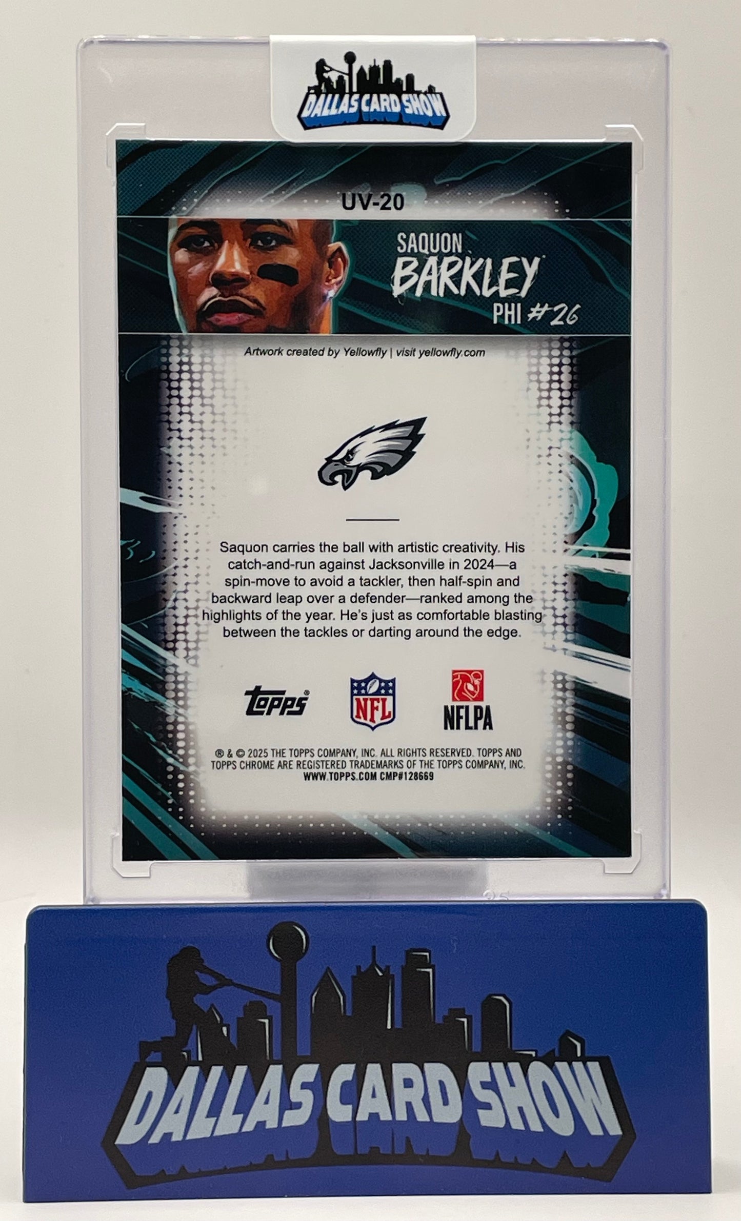 2025 Topps #UV-20 Saquon Barkley Ultra Violet Case Hit