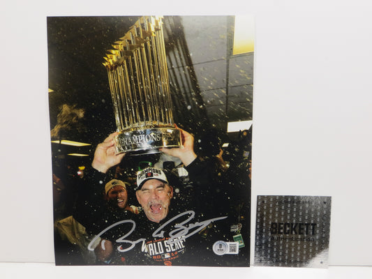 BRUCE BOCHY San Francisco Giants SIGNED World Champs 8x10 PHOTO Texas Rangers BAS
